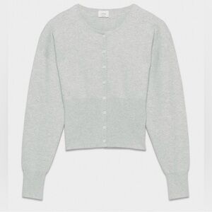 Aritzia Light Gray Cardigan Sweater